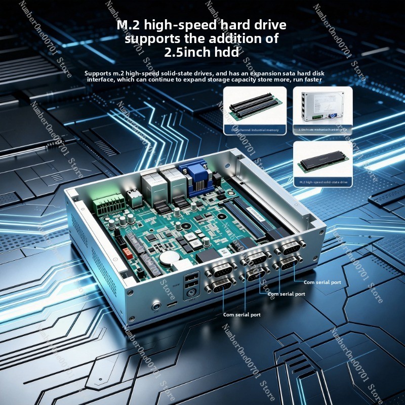 كمبيوتر صناعي مدمج صغير بدون م - مراجعة Fanless Industrial Pc Rs485 Core I7 وسعره